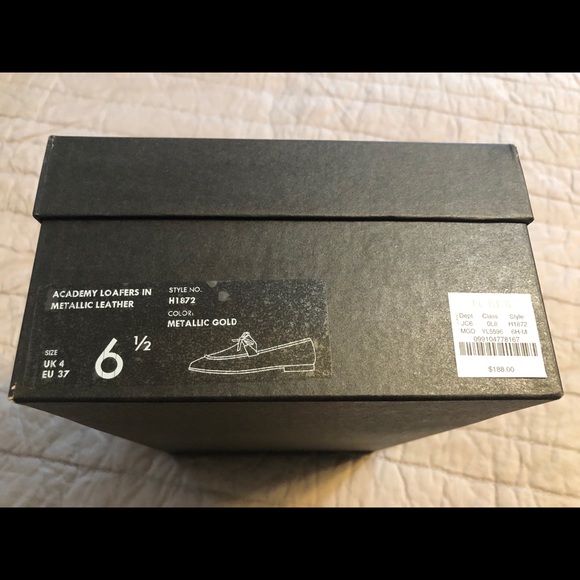 J. Crew Academy Loafer in Metallic Gold #H1872 - Picture 8 of 8